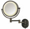 See All Industries Round Bronze Lighted Makeup Mirror, Direct Hardwire - HLBZSA895D