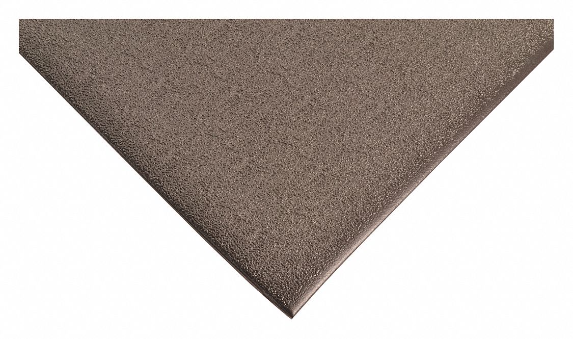Condor Static Dissipative Mat, 8 ft L, 3 ft W, 3/8 in Thick, Black - 9GD93