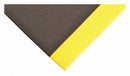 Condor Static Dissipative Runner, 60 ft L, 3 ft W, 3/8 in Thick, Black with Yellow Border - 30CM30
