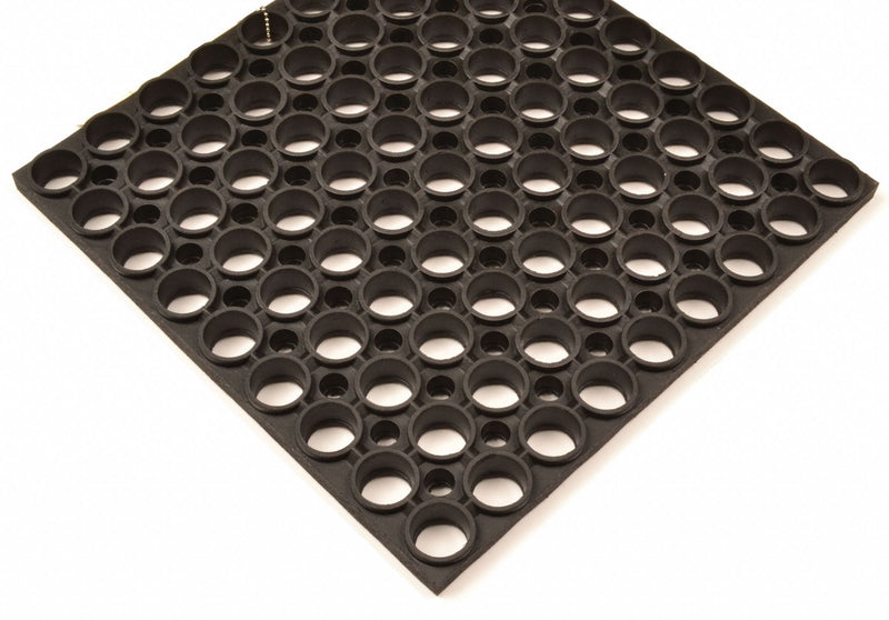 Condor Drainage Mat, 5 ft L, 3 ft W, 3/4 in Thick, Rectangle, Black - 39R804