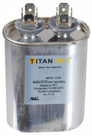 Titan Pro Oval Motor Run Capacitor,6 Microfarad Rating,370-440VAC Voltage - TOCF6