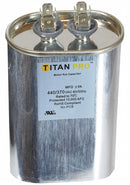 Titan Pro Oval Motor Run Capacitor,50 Microfarad Rating,370-440VAC Voltage - TOCF50