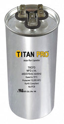 Titan Pro Round Motor Dual Run Capacitor,30/7.5 Microfarad Rating,370-440VAC Voltage - TRCFD3075