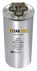 Titan Pro Round Motor Dual Run Capacitor,80/10 Microfarad Rating,370-440VAC Voltage - TRCFD8010
