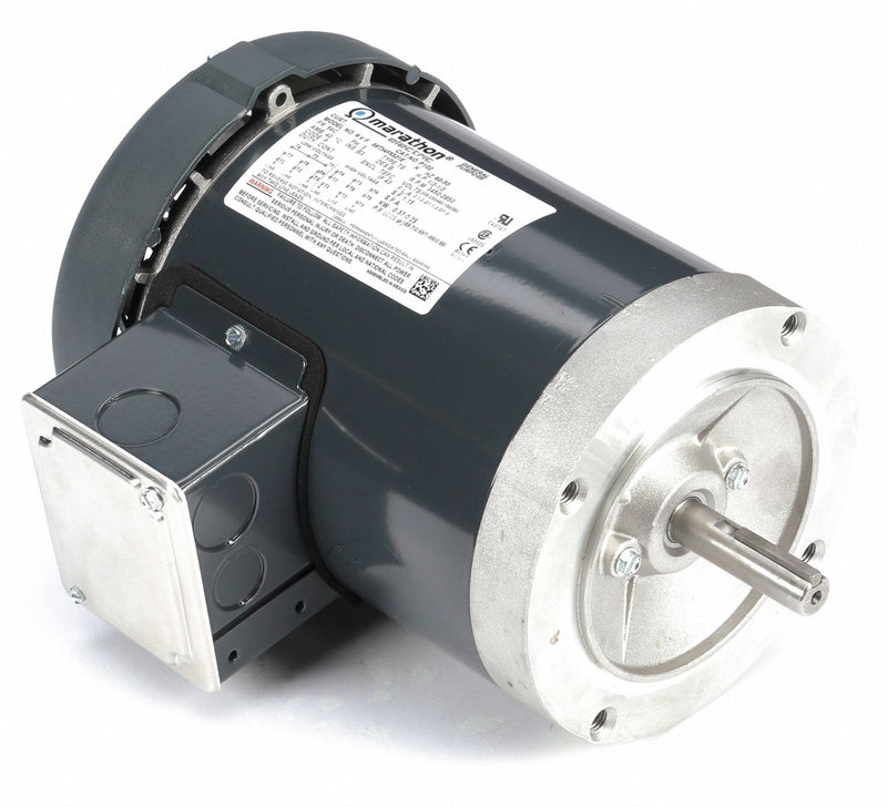 Marathon Motors 1/2 HP Jet Pump Motor, 3-Phase, 3600 Nameplate RPM, 208-230/460 Voltage, 56C Frame - 056T34F5321