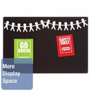 Quartet Push-Pin Bulletin Board, Fabric/Fiberboard, 24"H x 36"W, Black - 7683BK