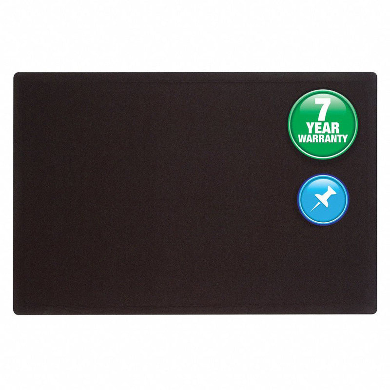 Quartet Push-Pin Bulletin Board, Fabric/Fiberboard, 36"H x 48"W, Black - 7684BK