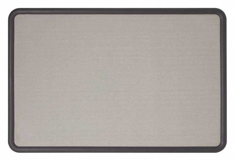Quartet Push-Pin Bulletin Board, Fabric/Fiberboard, 36"H x 48"W, Gray - 7694G
