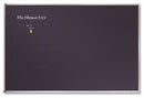 Quartet Gloss-Finish Porcelain Chalkboard, Wall Mounted, 24"H x 36"W, Black - PCA203B
