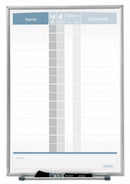 Quartet Gloss-Finish Steel In/Out Board, Wall Mounted, 16 inH x 11 inW, White/Gray - 33703