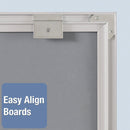 Quartet Gloss-Finish Steel In/Out Board, Wall Mounted, 34 inH x 23 inW, White/Gray - 33705
