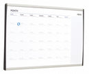 Quartet Gloss-Finish Steel Calendar Planning Board, Wall Mounted, 18 inH x 30 inW, White - ARCCP3018