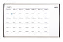 Quartet Gloss-Finish Steel Calendar Planning Board, Wall Mounted, 18 inH x 30 inW, White - ARCCP3018