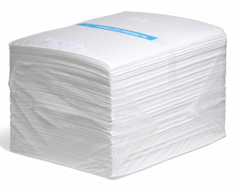 New Pig 20 in Absorbent Pad, Fluids Absorbed: Oil-Based Liquids, Heavy, 22 gal, 100 PK - MAT403