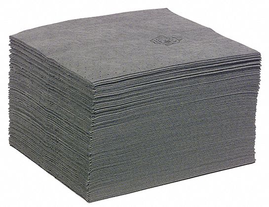New Pig 20 in Absorbent Pad, Fluids Absorbed: Universal, Medium, 21.7 gal, 125 PK - MAT412