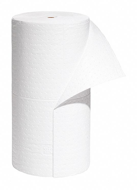 New Pig 150 ft Absorbent Roll, Fluids Absorbed: Oil-Based Liquids, Heavy, 40.2 gal, 1 EA - MAT401