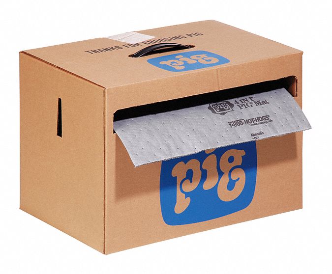 New Pig 80 ft Absorbent Roll, Fluids Absorbed: Universal, Medium, 9.2 gal, 1 EA - MAT284