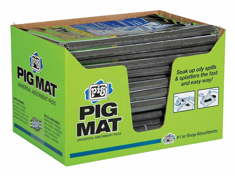 New Pig 20 in Absorbent Pad, Fluids Absorbed: Universal, Light, 0.33 gal, 3 PK - 25306
