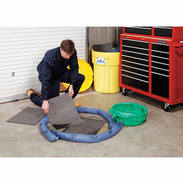 New Pig Spill Kit/Station, Drum, Universal, 23 gal - 45306