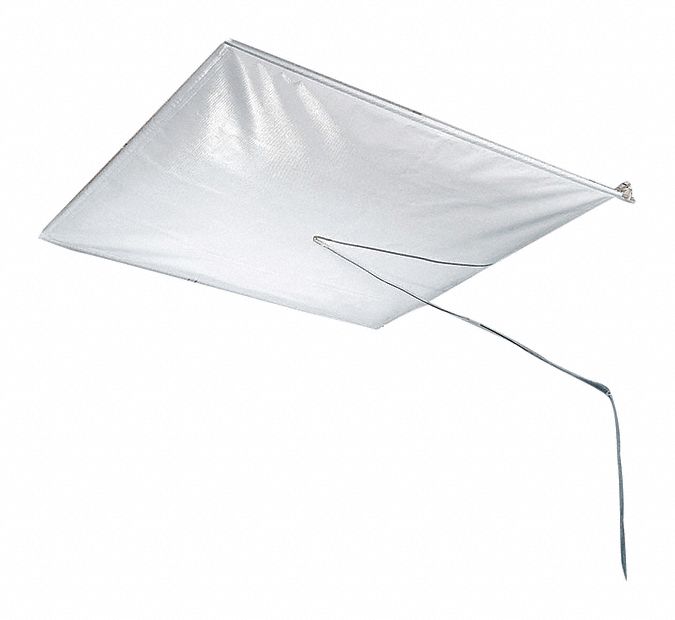 New Pig Ceiling Diverter, 4 ft 2 in x 4 ft. 1/2", Ceiling Clips, White, Polyester, PVC - TLS102