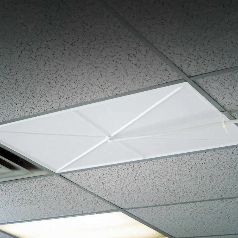 New Pig Ceiling Diverter, 4 ft x 2 ft., Ceiling Clips, White, Polyethylene - TLS367