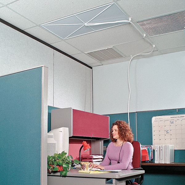 New Pig Ceiling Diverter, 4 ft x 2 ft., Ceiling Clips, White, Polyethylene - TLS367