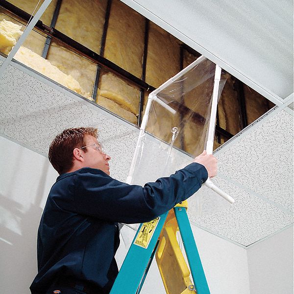 New Pig Above The Ceiling Diverter, 2 ft 8 1/4 in x 1 ft. 10-1/4", Frame, Clear, Polyester, PVC - TLS620-CL