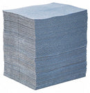 New Pig 19 in Absorbent Pad, Fluids Absorbed: Universal, Light, 24 gal, 100 PK - BLU100