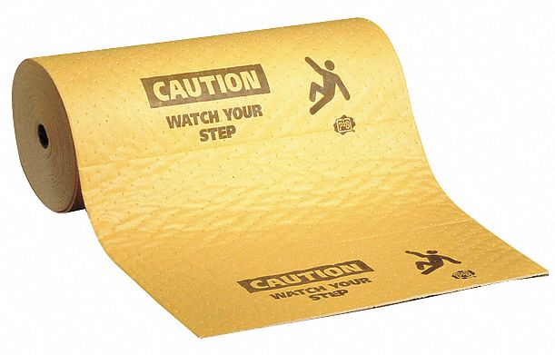 New Pig 75 ft Absorbent Roll, Fluids Absorbed: Universal, Heavy, 13.5 gal, 1 EA - MAT607-635