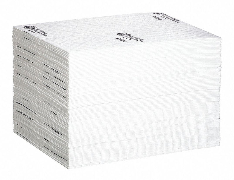 New Pig 20 in Absorbent Pad, Fluids Absorbed: Oil-Based Liquids, Heavy, 22 gal, 100 PK - MAT4105