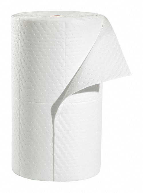 New Pig 150 ft Absorbent Roll, Fluids Absorbed: Oil-Based Liquids, Heavy, 40 gal, 1 EA - MAT4107