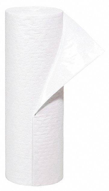 New Pig 75 ft Absorbent Roll, Fluids Absorbed: Oil-Based Liquids, Heavy, 20.5 gal, 1 EA - MAT498