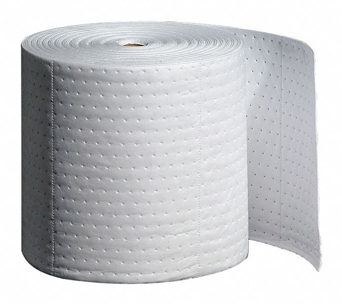 New Pig 150 ft Absorbent Roll, Fluids Absorbed: Oil-Based Liquids, Medium, 16.5 gal, 1 EA - MAT446