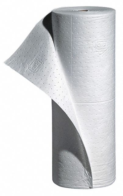 New Pig 150 ft Absorbent Roll, Fluids Absorbed: Oil-Based Liquids, Light, 20.1 gal, 1 EA - MAT462