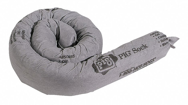 New Pig Absorbent Boom, Universal, 30 gal, 4 ft, Polypropylene - PIG228