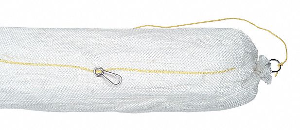 New Pig Absorbent Boom, Oil-Based Liquids, 48 gal, 10 ft, Polypropylene - BOM202