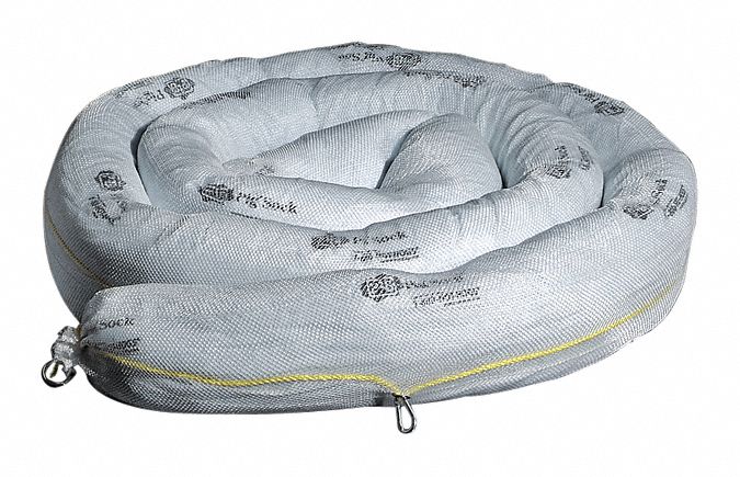 New Pig Absorbent Boom, Oil-Based Liquids, 48 gal, 20 ft, Polypropylene - BOM409