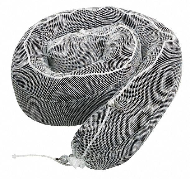 New Pig Absorbent Boom, Oil-Based Liquids, 48 gal, 10 ft, Polypropylene - BOM414
