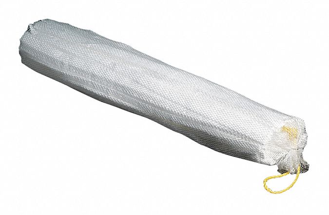 New Pig Absorbent Sock, Oil-Based Liquids, 9 gal, 2 ft 6 in, Polypropylene - SKM412