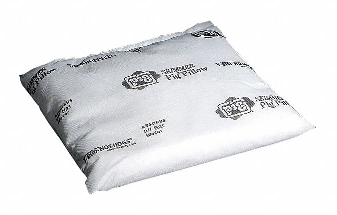 New Pig Absorbent Pillow, Oil-Based Liquids, 10 gal, 16 in x 17 in, Polypropylene - PIL203