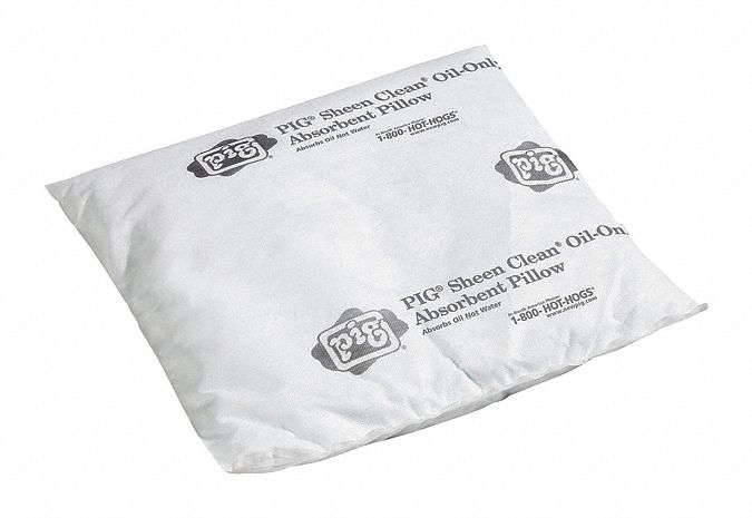 New Pig Absorbent Pillow, Oil-Based Liquids, 10 gal, 16 in x 17 in, Cellulose - SKM602