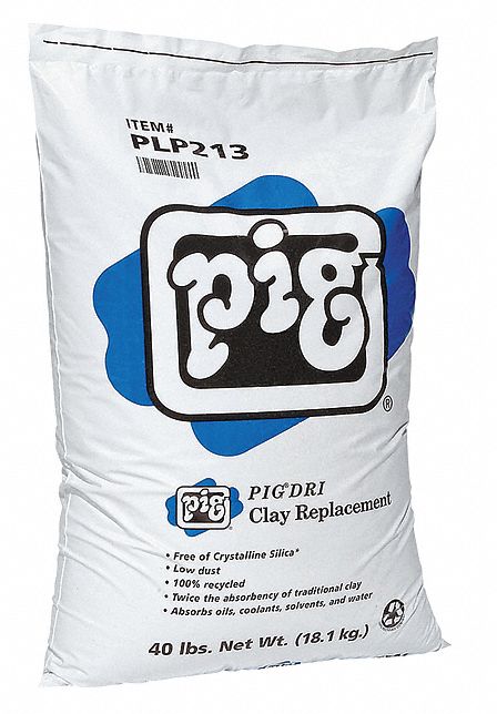 New Pig Loose Absorbent, Universal, 60% Cellulose 40% Kaolin, 5 gal - PLP213-1