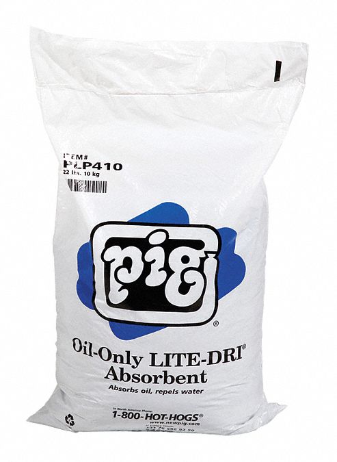 New Pig Loose Absorbent, Oil-Based Liquids, Hydrophobic Cellulose, 8 gal - PLP410