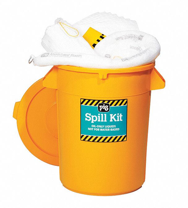 New Pig Spill Kit/Station, Drum, Oil-Based Liquids, 21 gal - KIT4400