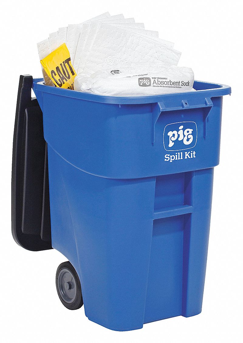New Pig Spill Kit/Station, Cart, Oil-Based Liquids, 40 gal - KIT459