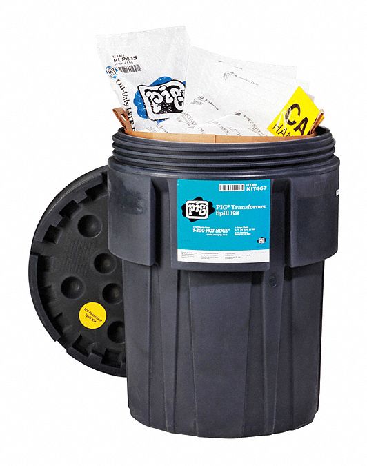 New Pig Spill Kit/Station, Drum, Oil-Based Liquids, 40 gal - KIT467