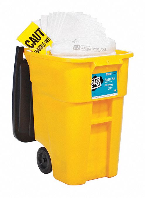 New Pig Spill Kit/Station, Cart, Oil-Based Liquids, 40 gal - KIT469