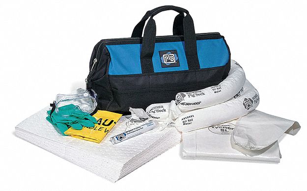 New Pig Spill Kit/Station, Bag, Oil-Based Liquids, 6.5 gal - KIT483