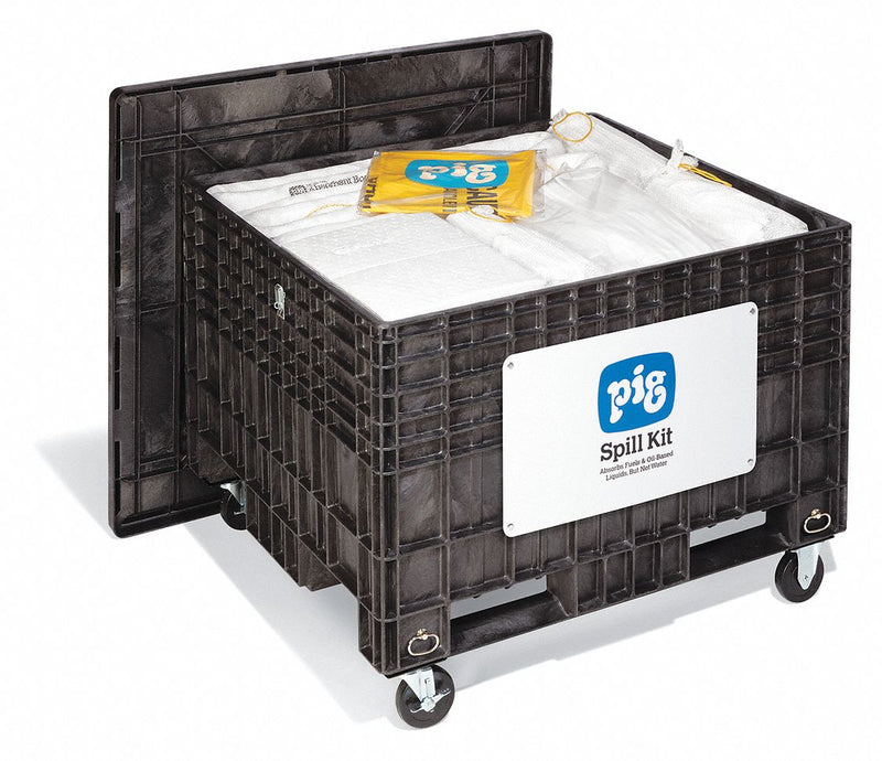New Pig Spill Kit/Station, Cart, Oil-Based Liquids, 127 gal - KIT404-01