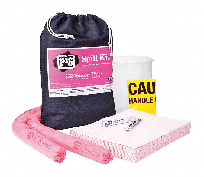 New Pig Spill Kit/Station, Bag, Chemical, Hazmat, 6 gal - KIT306